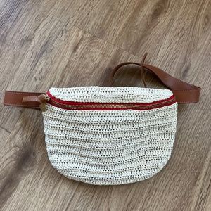 Clare V. Woven Cream Fanny Pack